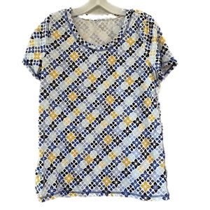 Talbots Active Geometric Print Tee Shirt